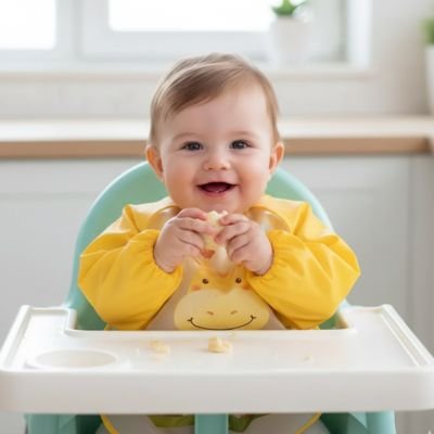 Bavoir manche longue | Imperméable - Mon P'tit Nid Bébé