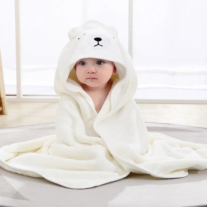 Cape de bain bebe ultra douce ours