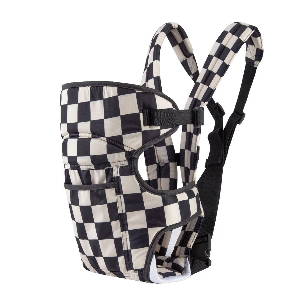 Porte bebe fonctionnel et respirant blanc noir