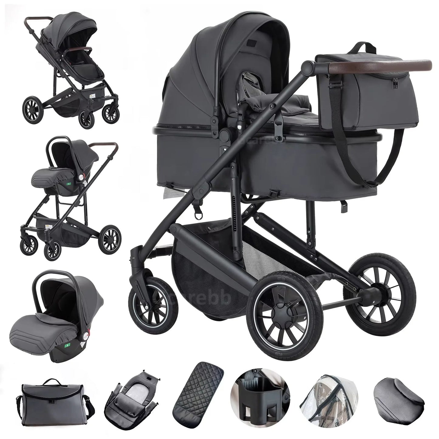 Poussette bébé | 3 en 1 Modulable - Mon P'tit Nid Bébé