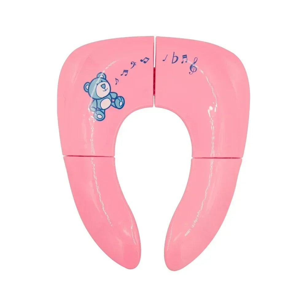 Reducteur de toilette confort enfant ours rose