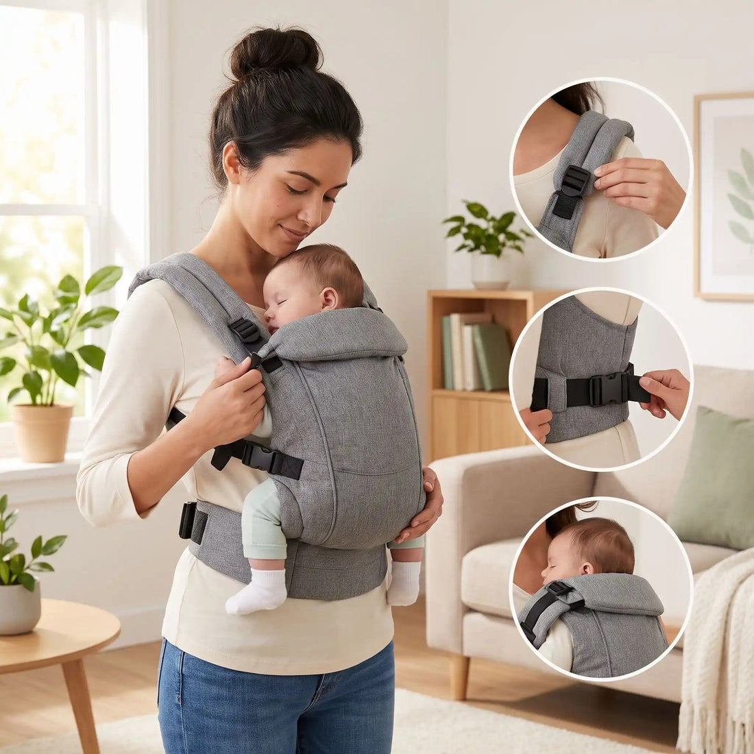 Comment ajuster un porte-bébé nouveau-né - Mon P'tit Nid Bébé