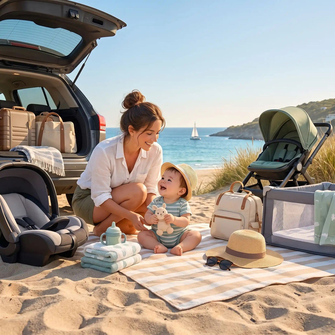Quels équipements bébé pour vacances familiales ? - Mon P'tit Nid Bébé