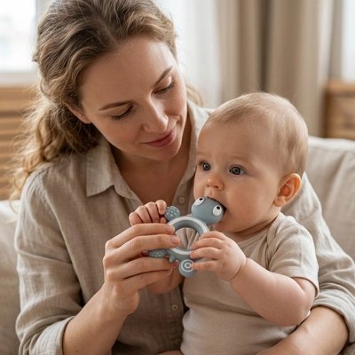 Anneau dentition bébé | Apaisant - Mon P'tit Nid Bébé