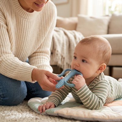 Anneau dentition bébé | Silicone Souple - Mon P'tit Nid Bébé