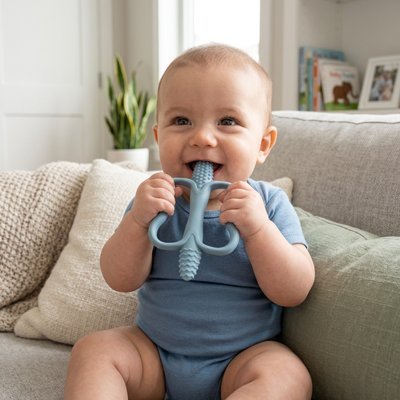 Anneau dentition bébé | Silicone Souple - Mon P'tit Nid Bébé