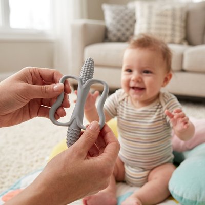 Anneau dentition bébé silicone souple