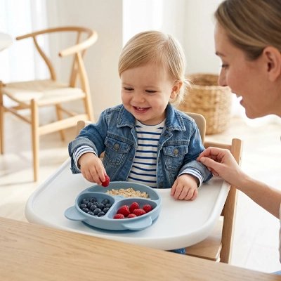 Assiette bébé ventouse