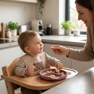 Assiette bébé ventouse
