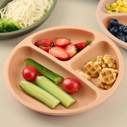 Assiette bebe | Silicone Antidérapante - Mon P'tit Nid Bébé
