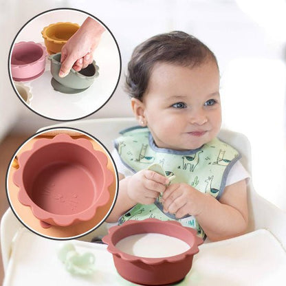 Assiette bébé | Silicone & Antidérapante - Mon P'tit Nid Bébé