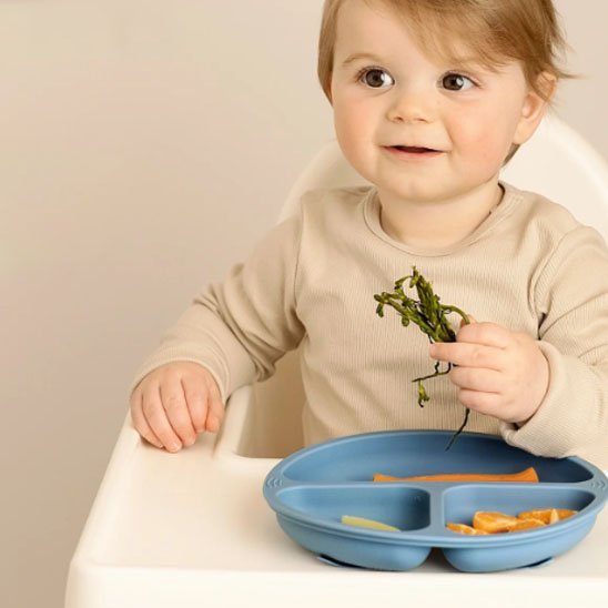 Assiette bebe | Silicone Antidérapante - Mon P'tit Nid Bébé