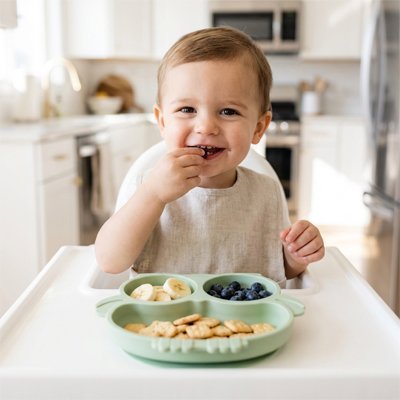 Assiette bebe ventouse | Antidérapante - Mon P'tit Nid Bébé