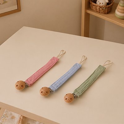 Attache tetine extra sure bleu rose et vert