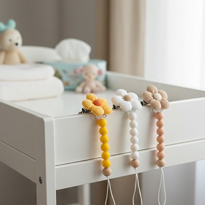 Attache tetine personnalisable avec plusieurs couleurs