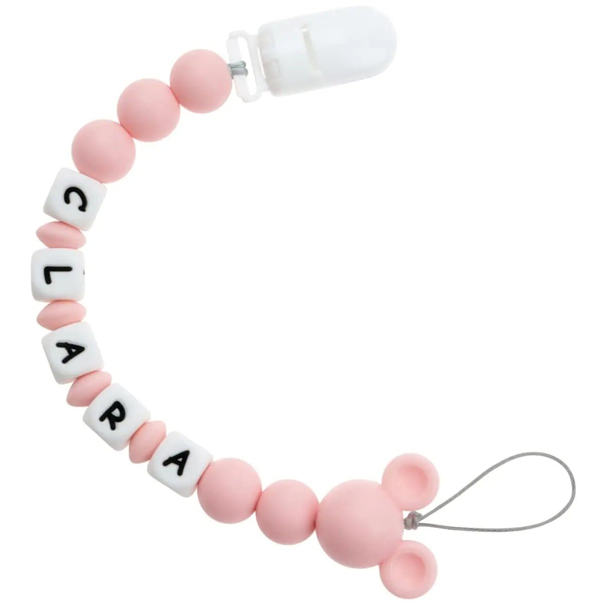 Atache tetine securisee et tendance rose