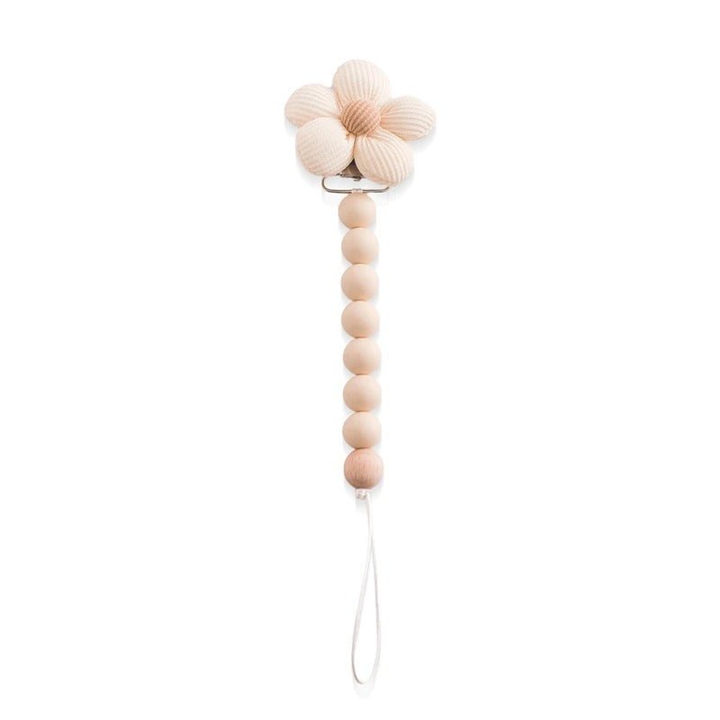 Attache tetine securisee glamour beige