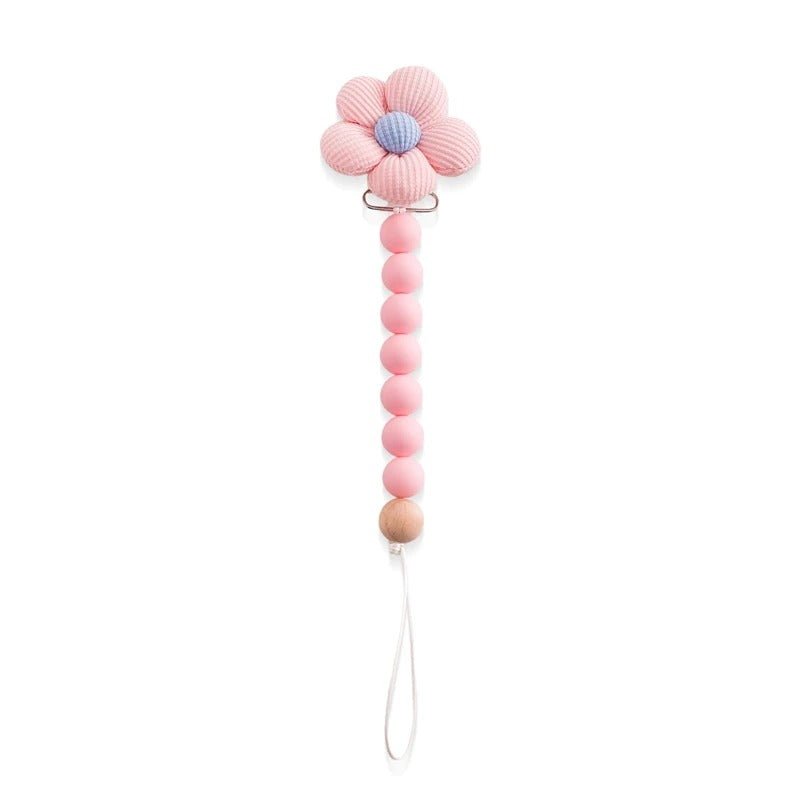 Attache tetine securisee glamour rose