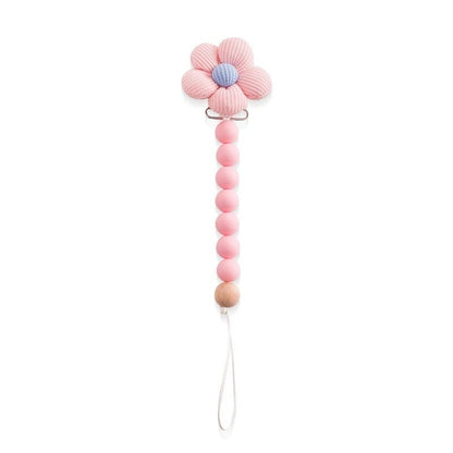 Attache tetine securisee glamour rose