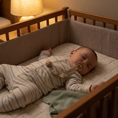 Attache tetine smart bebe dort dans son berceau