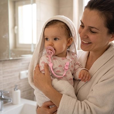 Attache tetine ultra glamour maman porte son bebe