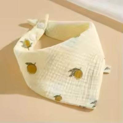 Bavoir bandana motifs citron