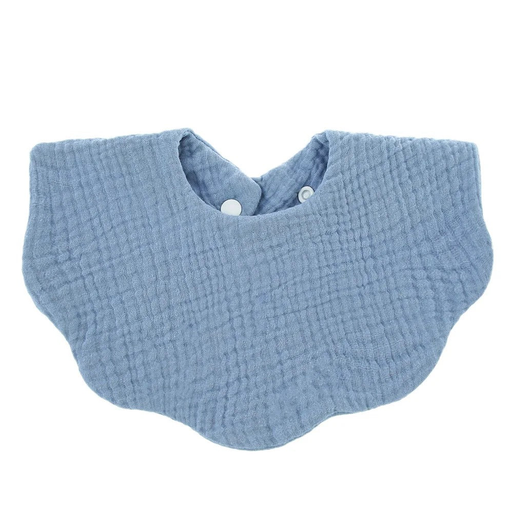 Bavoir bebe ultra absorbant et impermeable bleu