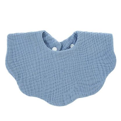 Bavoir bebe ultra absorbant et impermeable bleu