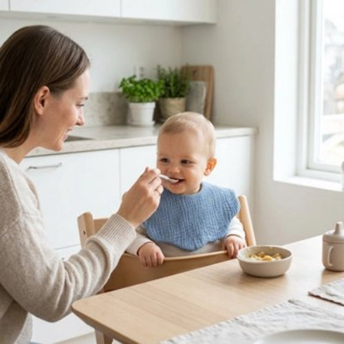 Bavoir bebe ultra absorbant et impermeable maman nourrit son bebe
