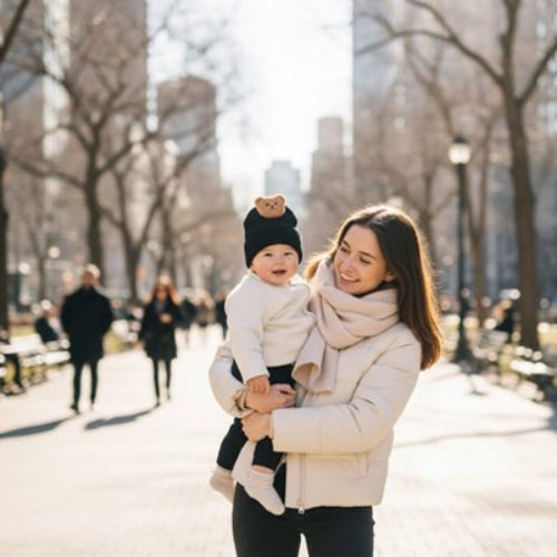 Bonnet bebe douceur estivale maman porte bebe dehors
