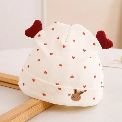 Bonnet bebe doux et chaud coeurs