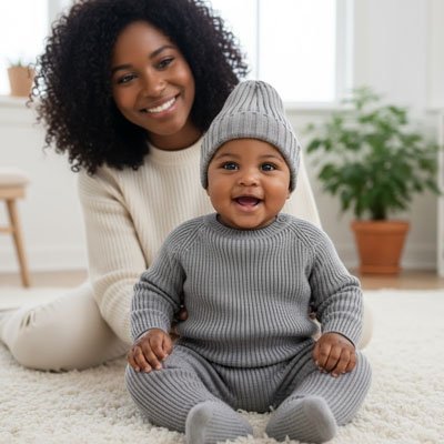 Bonnet bébé | Doux Hiver - Mon P'tit Nid Bébé