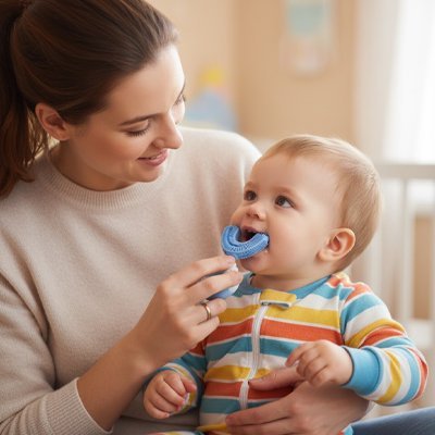 Brosse a dent bebe | Douce et Sûre - Mon P'tit Nid Bébé