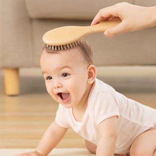 Brosse cheveux bebe | Toucher Velours - Mon P'tit Nid Bébé