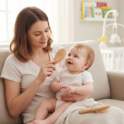 Brosse cheveux pour bebe | Douceur Câlin - Mon P'tit Nid Bébé