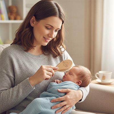 Brosse cheveux pour bebe | Douceur Câlin - Mon P'tit Nid Bébé