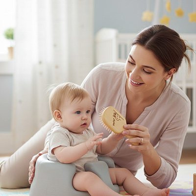 Brosse cheveux pour bebe | Poils Naturels - Mon P'tit Nid Bébé