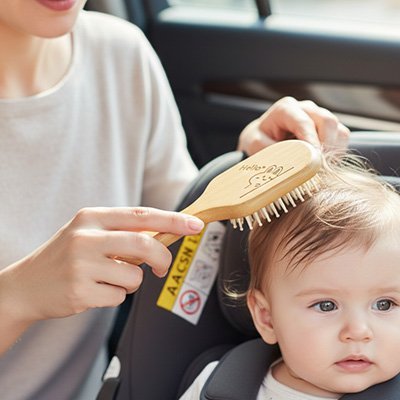 Brosse cheveux pour bebe | Poils Naturels - Mon P'tit Nid Bébé