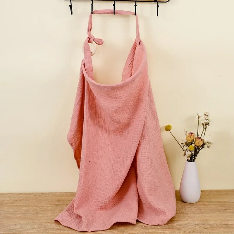 Cape d'allaitement discretion et confort rose