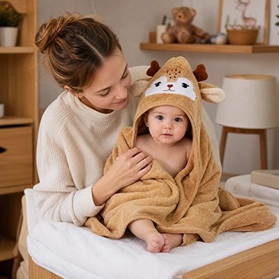 Cape de bain bébé