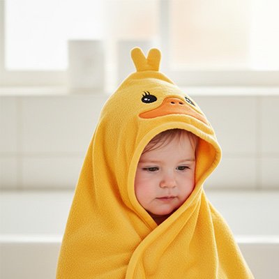 Cape de bain bebe sechage rapide recouvre bebe