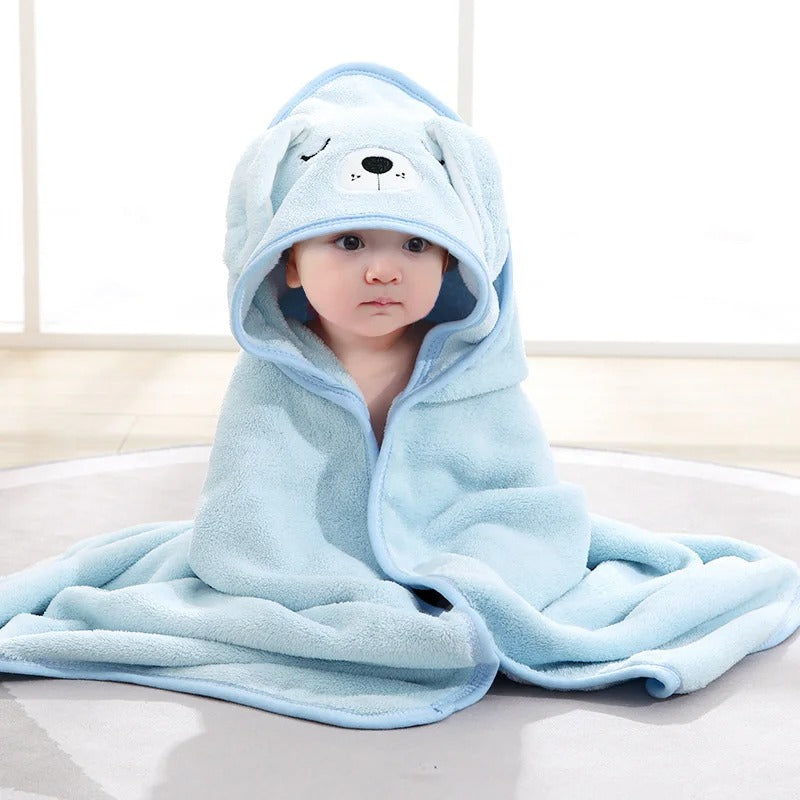 Cape de bain bebe ultra douce chien