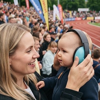Casque anti bruit bébé confort certifié maman et son bébé au stade