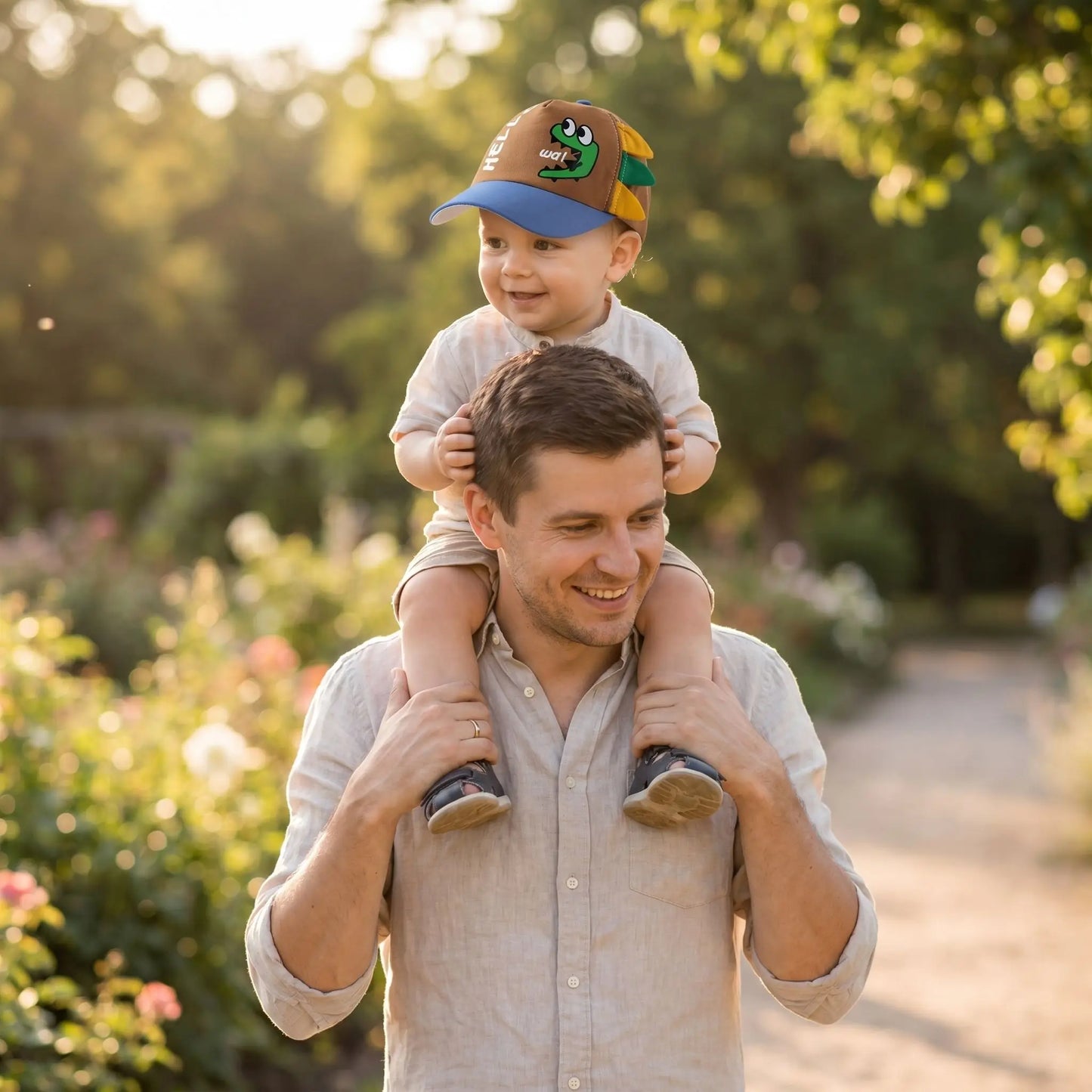 Casquette bebe anti UV respirante papa en balade avec bebe