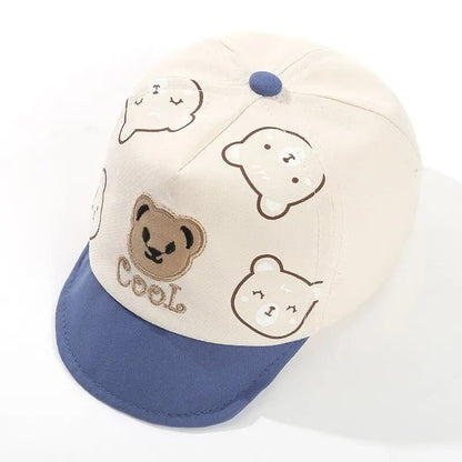 Casquette bébé | Motif Ours Respirante - Mon P'tit Nid Bébé