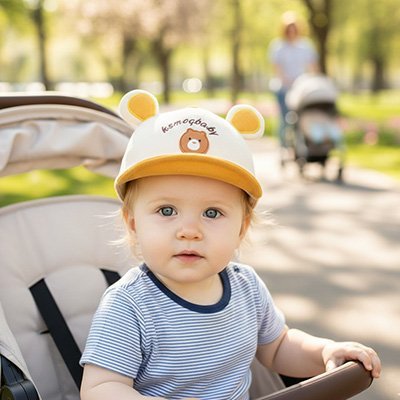 Casquette bebe | Protection Ajustable - Mon P'tit Nid Bébé