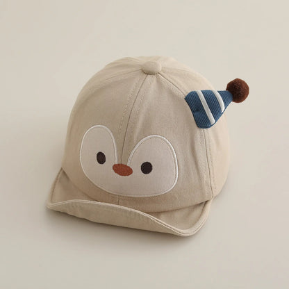 Casquette bebe protection nuque beige