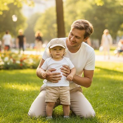 Casquette pour bébé | Protection Solaire Ajustable - Mon P'tit Nid Bébé