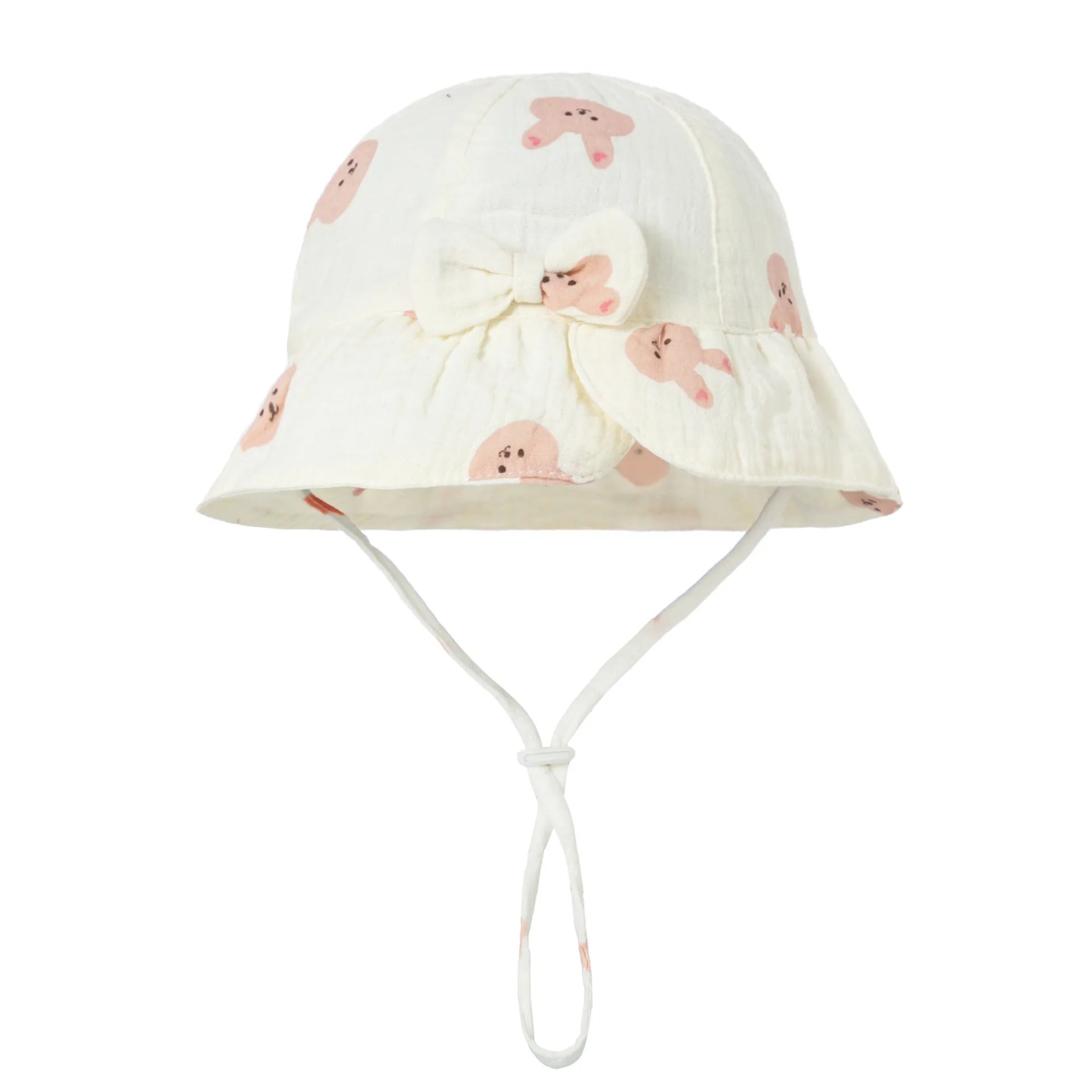 Chapeau bebe protection UV florale dessins de lapins