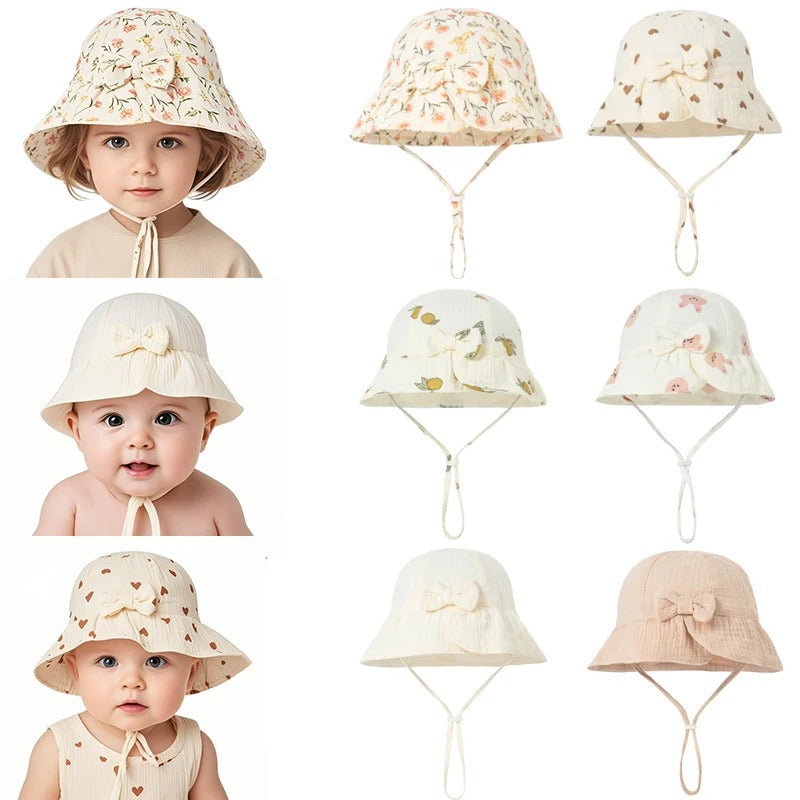 Chapeau bebe protection UV florale